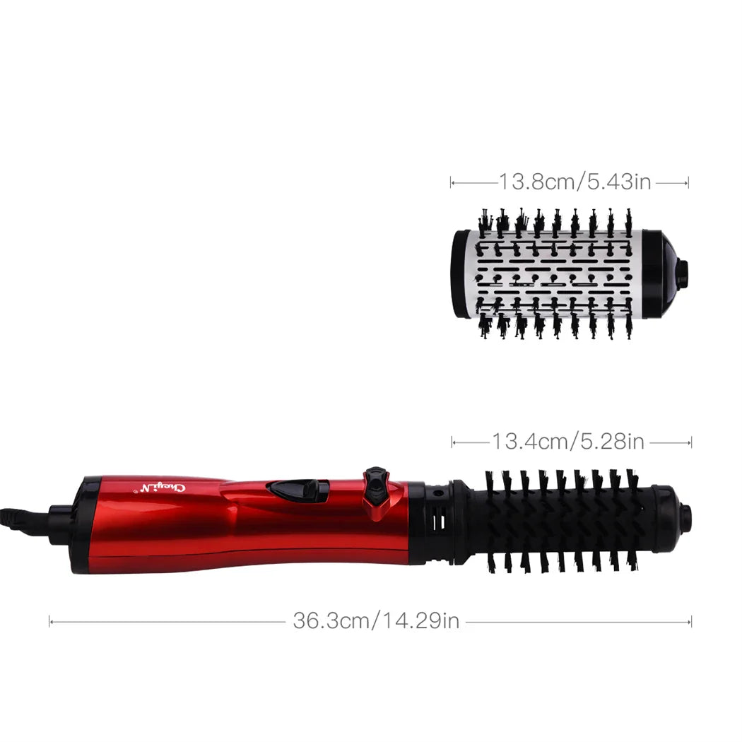 CkeyiN Hair Dryer Brush 2 In 1 Hot Air Spin Brush Curling Straightening Styling Auto-Rotating Ionic Round Blow Dryer Volumizer