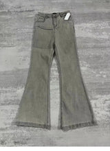 RO Style Distressed Washed Patchwork Flared Jeans American Retro Fashion Wide Leg Pants Harajuku Style Hip Hop Trousers