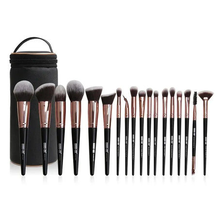 MAANGE Makeup Brush Set 18pcs Foundation Powder Concealers Eyeshadow Blush Makeup Brushes with Bag Travel Cosmetic Beauty Tools