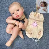 20Inch Already Painted Reborn Baby Kit LouLou Awake With Hair and Eyelashes 3D Painted Skin Unassembled DIY Handmade Doll Parts