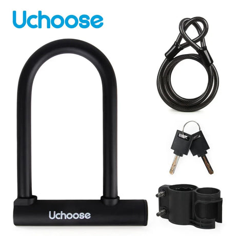 Anti Theft Convenient Motorcycle Accessories Security Lock Reinforced With Key Anti Theft Lock U-shaped Motorbike Bicycle Lock