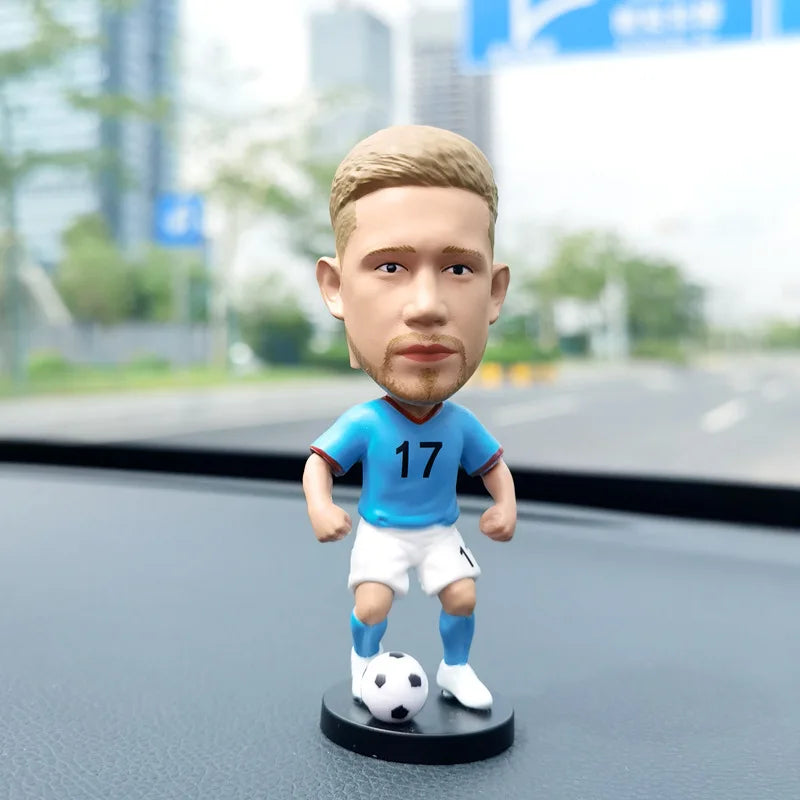 Quality Auto interior Decoration Accessory Q-Version Bobblehead Football Star Spring Head Ornament Car Decor Accessories Voiture