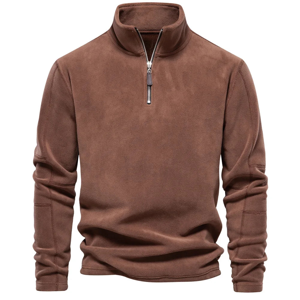 Men Winter Pullover Sweatshirts Fleece Warm Stand-up Collar Pullovers High Quality Male Autumn Outwear Casual Sweatshirts XXL