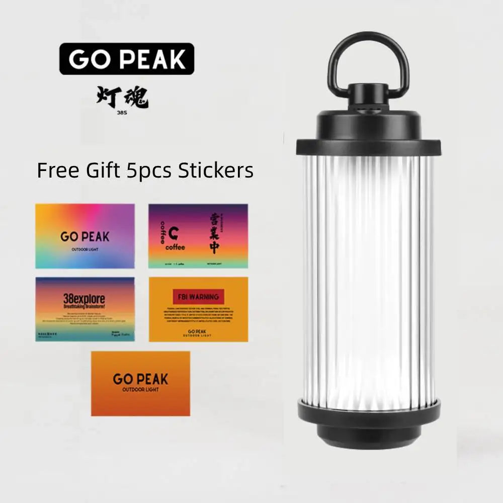 Go Peak 38 Explore Light 38-KT 38 Light Camping Lantern Lighting Lamp with Magnetic Base Waterproof Light 18650 Battery