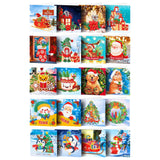 20/16/12/8pcs Christmas Cards Diamond Painting Greeting Cards 5D Diamond Embroidery Diamond Mosaic Set New Year Christmas Gift