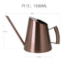 Stainless Steel Long Spout Watering Cans Golden Bronze Gardening Watering Cans Household Metal Retro Watering Cans