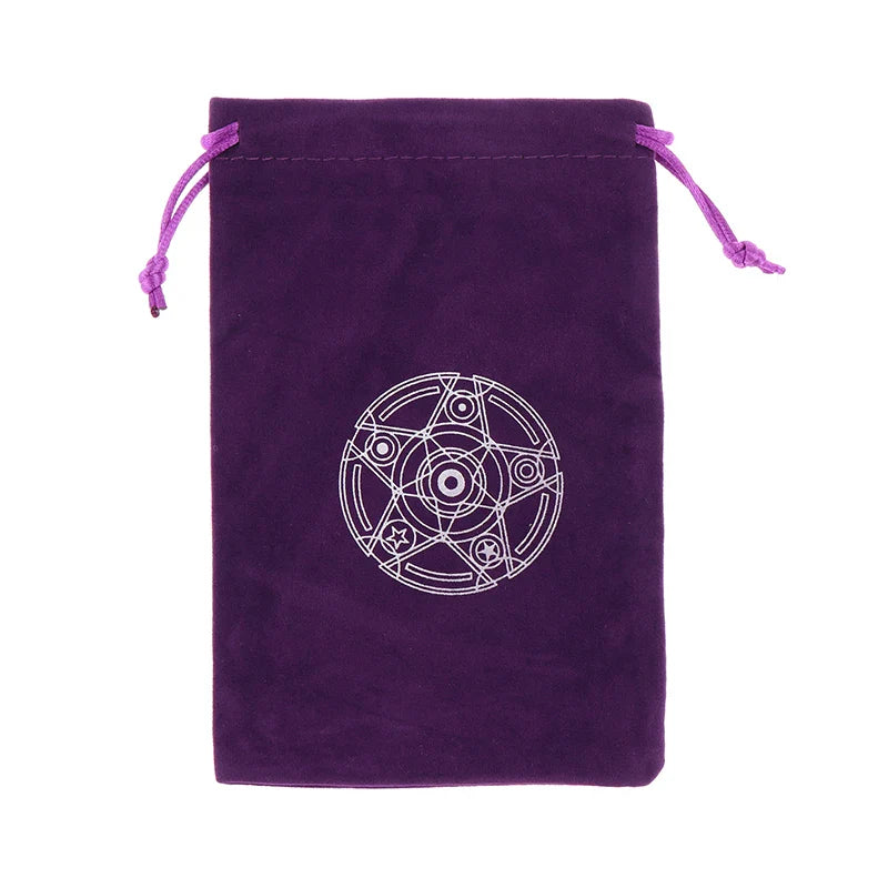 1PCS  Velvet Tarots Oracle Cards Storage Bag Runes Constellation Witch Divination Accessories Jewelry Dice Bag Drawstring Pouch