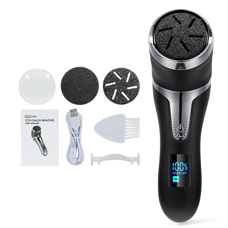 Rechargeable Electric Foot File Electric Pedicure Sander IPX7 Waterproof 2 Speeds Foot Callus Remover Feet Dead Skin Calluses