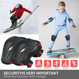 6-Piece Knee Pads Protective Gear Set Sports Knee Pads Elbow Pads Wrist Pads Sports Safety Protection Kit for Bike Skating