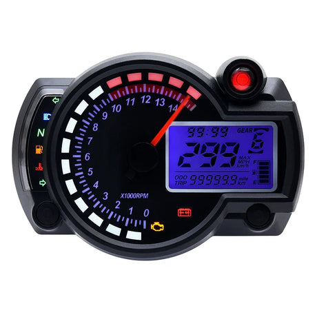 New RX2N LCD Digital Odometer Speedometer Instrument Universal For Motorcycle 299KM/H 7Colors Speed Gauge Meter Sensor Set