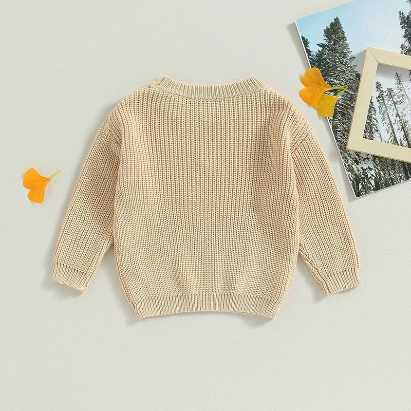 Newborn Baby Girls Winter Flower Sweater Clothes 2023 Autumn Newborn Infant Clothing Pullover Knitted Kids Sweaters