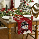 Linen Christmas Table Runner Snowman Xmas Tree Home Dining Table Cover Tablecloth 2023 Navidad Noel Christmas Decorations 2024