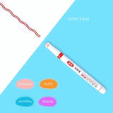 1/6Pcs/set Kawaii Flowers Line Shaped Highlighter Pens Roller Tip Curve Liner Marker for Writing Journaling Drawing Stationery