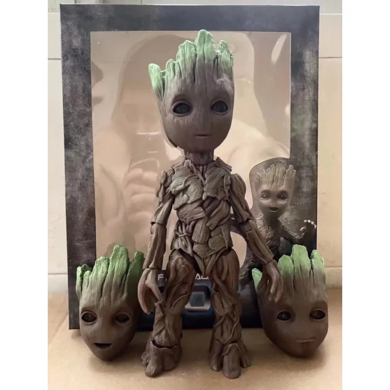 The Avengers Disney Groot Little Tree Man Anime Movie Character Modeling Figure Movable Joint Model Cute Children Holiday Gifts