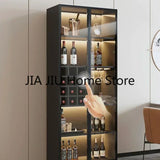 Wall Display Wine Cabinets Living Room Luxury Modern Kitchen Wine Cabinets Simplicity Glass Botellero Vino Bar Furniture QF50JG