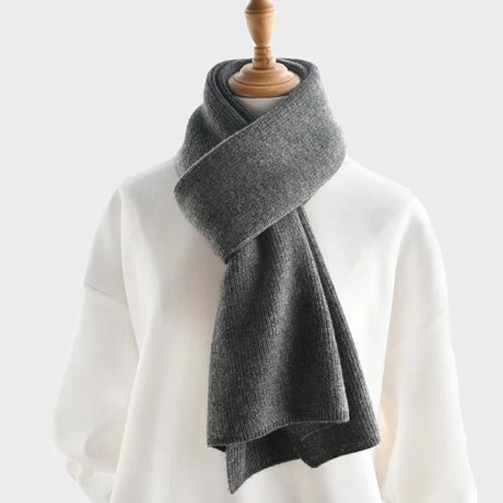 luxury cashmere knitted scarves solid color women or men winter scarf adults warm thick wool scarf kids children