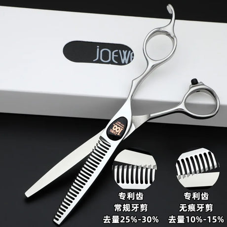 JOEWELL Professional Cobalt-5.5/ SCC-6.0 Inch Hair Barbers Tools Salon Jair Cutting Thinning Shears Set Of Female Bangs Scissors