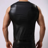 2022 Faxu Leather Tank Tops Men Sport Fitness Bodybuilding Tanks Fashion Man Gym Tops Sleeveless T-Shirt Singlet Undershirts