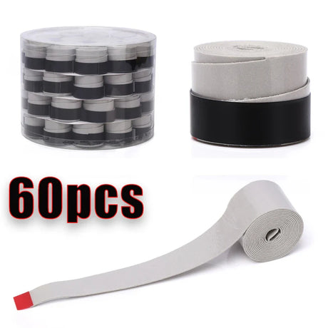 60pcs Smooth Badminton Tennis Overgrips Antislip Fishing Rod Suck Sweat Band Bicycle Handlebar Dumbbells Pingpong Grips Tapes