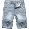 Blue Mens Ripped Short Jeans Clothing Bermuda Cotton Shorts Breathable Denim Shorts Male New Fashion Size 28-40