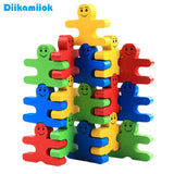 16pcs Rainbow Wooden Building Blocks Balance Thinking Training Games Kindergarten Children Montessori Educational Toys for Kids