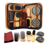 1Set Pro Shoes Care Kit Portable For Boots Sneakers Cleaning Set Brush Shine Polishing Tool For Leather Shoes