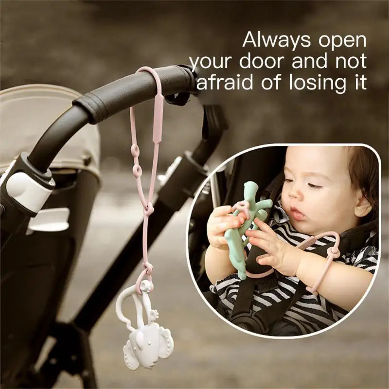 4/3/2PC Baby Pacifier Clip Silicone Teething Chain Baby Toy Adjustable Infant Nipple Holder Dummy Clip Stroller Baby Accessories