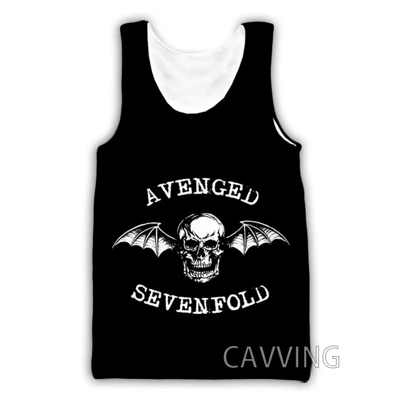 New Fashion Women/Men's 3D Print  Avenged Sevenfold  Rock Tank Tops Harajuku  Vest  Summer Undershirt Shirts Streetwear   V01