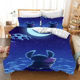 Disney Stitch Cartoon Duvet Cover Anime Set Comforter King Size Bedding Quilt Cover Queen Twin Size Children Grade A Printed