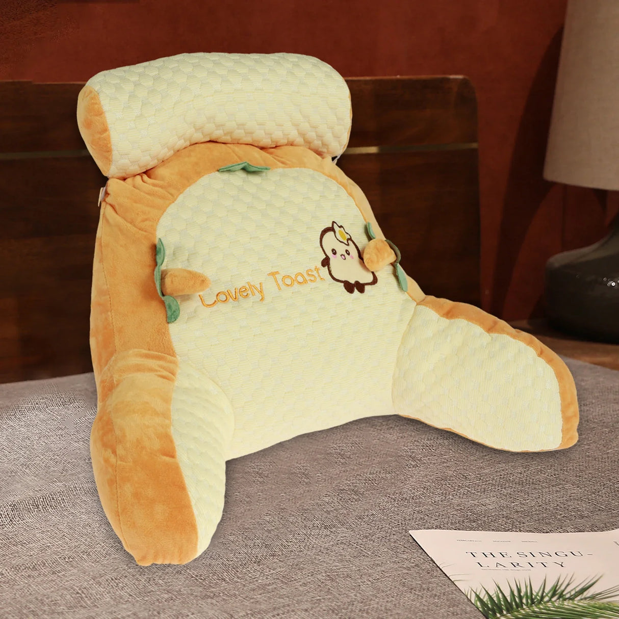 All Season Reading Pillow Comfortable Soft Detachable Lumbar Support Cushions Office Sofa for Chair Bed  Backrest with Headrest