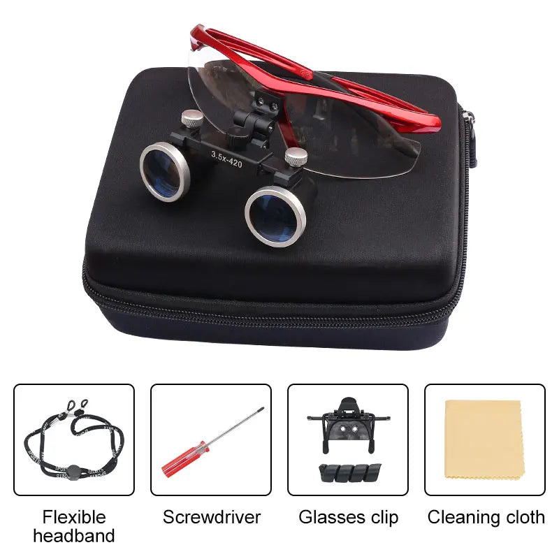 Head Wearing Dental Loupe Ultralight Binocular Magnifier Dentist Surgical Dental Glasses for Dental Surgery Angle Adjustable