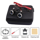 Head Wearing Dental Loupe Ultralight Binocular Magnifier Dentist Surgical Dental Glasses for Dental Surgery Angle Adjustable