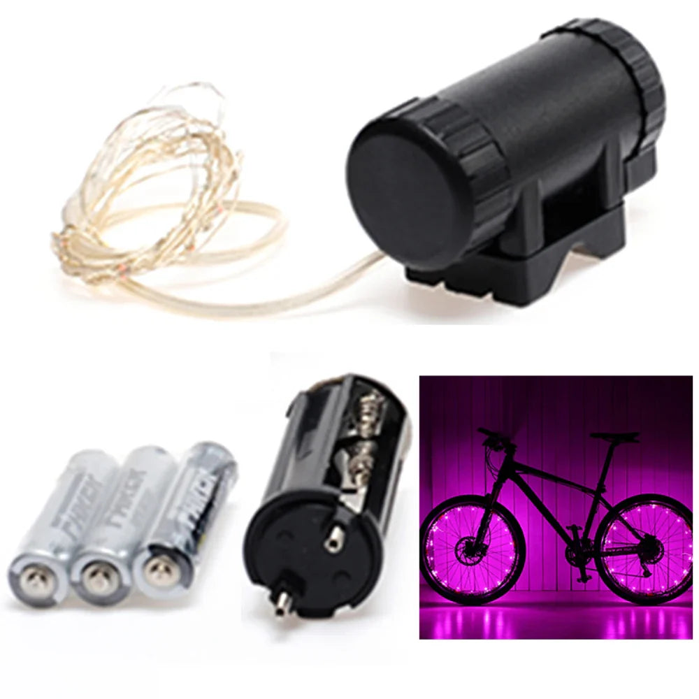 LEDs Light Wheel Rim Spoke Clip Tube Safety Warning Light Cycling Strip Reflective Reflector Bike Accessories