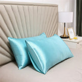 2pcs Silk Pillowcase Children's Winter Anti-static Soft Pillow Protective Case Home Solid Color Pillow Case Anti-dirty Bedding