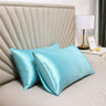 2pcs Silk Pillowcase Children's Winter Anti-static Soft Pillow Protective Case Home Solid Color Pillow Case Anti-dirty Bedding