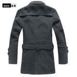 2022 New Men's Spring and Autumn Men's Jacket Slim-fit Woolen Coat Men's Double-breasted Thick Coat Men Winter Coat Trench Coat