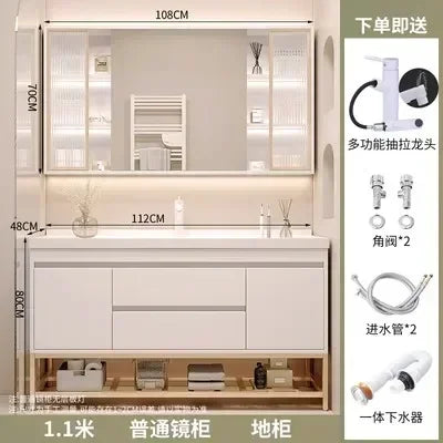 Washbasin Mirror Drawer Wall White Bathroom Cabinets Vanity Luxury Bathroom Cabinets Make Up Organizer Gabinete Room Furniture