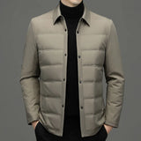 2024 Men's Lightweight down Jacket Autumn and Winter New Polo Collar White Duck down Leisure Windproof Warm down Jacket