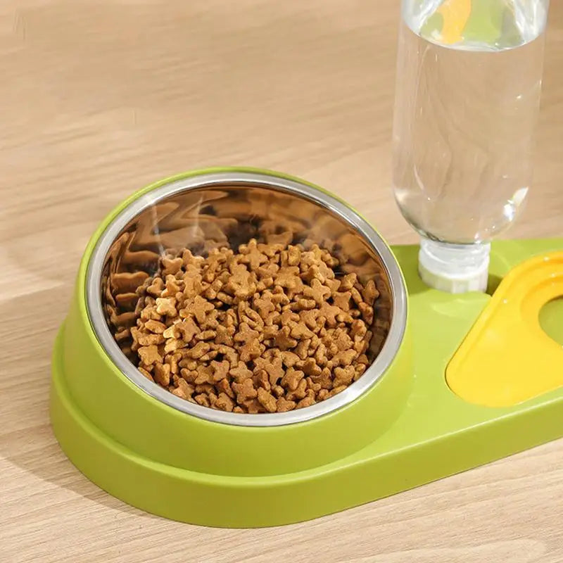 Tilted Cat Food Bowl Set Automatic Pet Water Dispenser and Food Bowl Pet Supplies for Cats Dogs Feeding & Watering Accessories