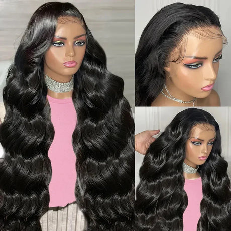 13x4 HD Lace Frontal Wigs Human Hair 250% Body Wave Glueless HD Lace Front Wig Pre Plucked With Baby Hair for Black Women 30Inch