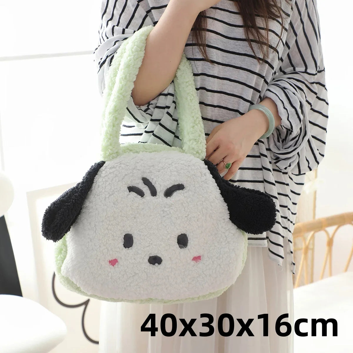 Sanrio Cute My Melody Shoulder Bag Japanese Kuromi Lovely Plush Bag Lolita Messenger Bag for Girl Travelling Bag Birthday Gifts