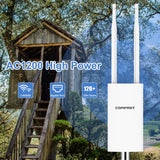 Comfast 300M/1200M Outdoor Access Point Wireless WiFi Extender 2.4G/5GHz AC1200 Wide-Area Router WiFi Antenns Street Reapter AP