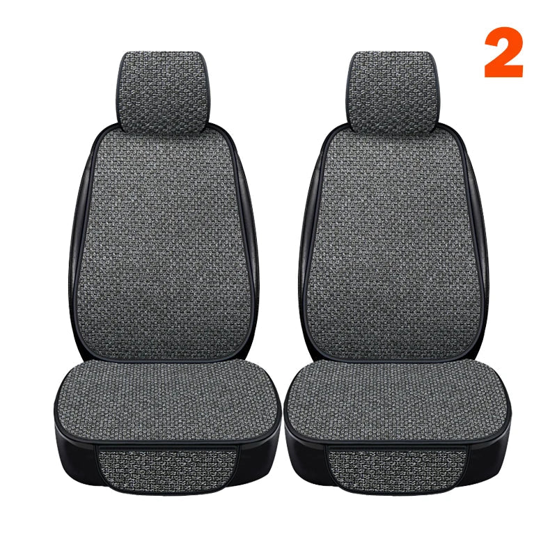 New Flax Car Seat Cover Protector Linen Front Rear Back Cushion Protection Pad Mat Backrest for Auto Interior Truck Suv Van