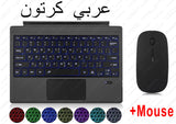 For Microsoft Surface Pro 3 4 5 6 7 8 9 Pro X Go 1 2 3 4 Keyboard Backlit Trackpad Wireless Arabic Russian Spanish Korean AZERTY