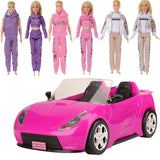 Cars Toys Miniature Dollhouse Accessories 30cm Girls Boy Kids Car Model for Barbie Dolls Travel Children Game Birthday Gift