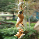 1pc Creative Climbing Rope Squirrel Figurine - Perfect forGarden & Outdoor Decoration!