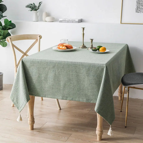 Cotton And Linen Tablecloth Waterproof And Anti-Scalding High-End Small Fresh Rectangular Coffee Table Tablecloth Table Mat