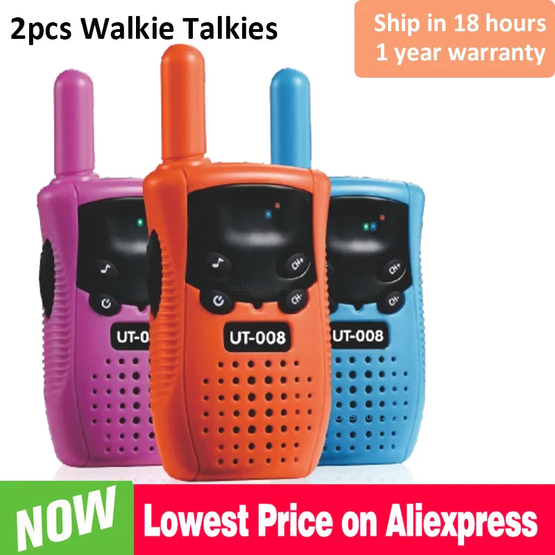 New Mini Walkie Talkie Children Handheld Transceiver Long Range Portable Walkie-Talkie Kid Two Way Radio Boy Girl Birthday Gifts