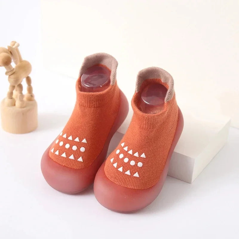 Baby Boy First Walkers Children Sock Shoes Non-slip Floor Socks Boy Girl Soft Rubber Sole Shoes Toddler Sock  Infant Booties