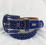 2024 Luxury Strap Men Women Rhinestones Belt Western Bling Bling Crystal Diamond Studded Belts